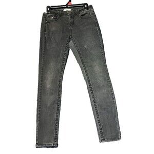 Mudd Skinny Jeans Womens Size 9 Black Denim FLX Stretch Distressed Hole Boho